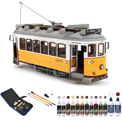 里斯本有軌電車 Lisboa Tram - 奧克爾木質精品模型套組 | 難易度:中