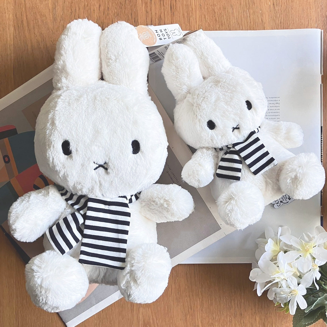 BON TON TOYS｜Miffy 米菲兔填充玩偶-圍巾兔 (23/33CM)
