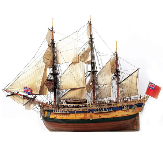 (限時82折)Endeavour 奮進號探險船- 奧克爾木質精品模型套組 | 難易度:高(已是最優折扣不參與任二件再95折活動)