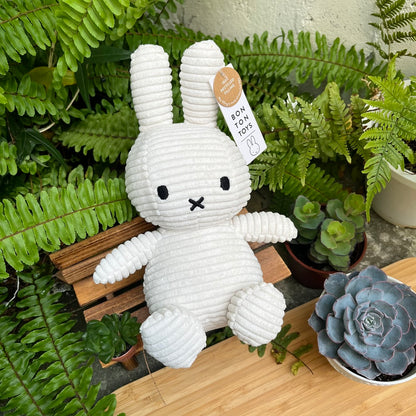 BON TON TOYS｜Miffy米菲兔ECO燈芯絨填充玩偶-白（4種尺寸）