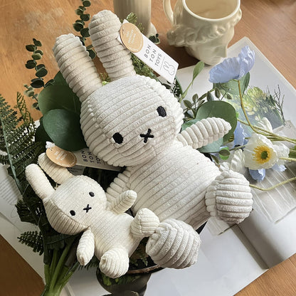 BON TON TOYS｜Miffy米菲兔ECO燈芯絨填充玩偶-白（4種尺寸）