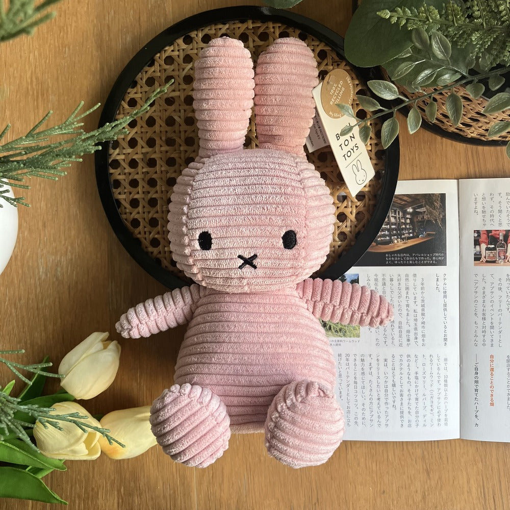 BON TON TOYS｜Miffy米菲兔ECO燈芯絨填充玩偶-粉（4種尺寸）