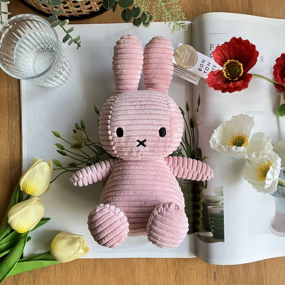 BON TON TOYS｜Miffy米菲兔ECO燈芯絨填充玩偶-粉（4種尺寸）