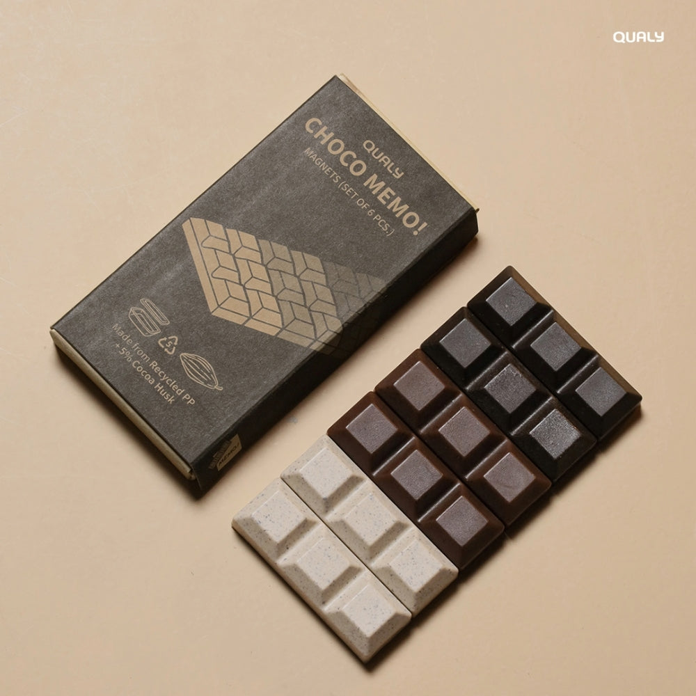 (任選二件95折)QUALY｜巧克力造型磁鐵(六入組)