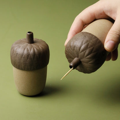 (任選二件95折)QUALY｜橡果牙籤罐