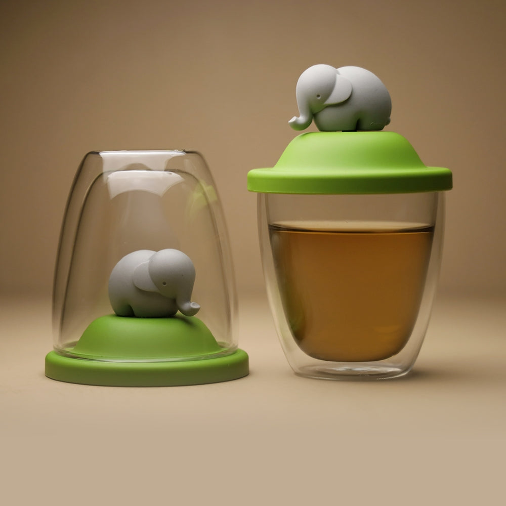 (任選二件95折)QUALY｜雙層附蓋玻璃杯