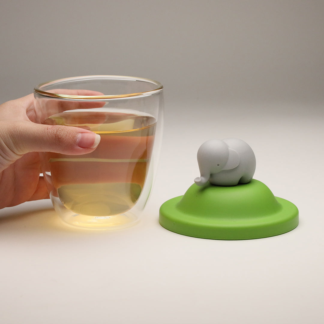 (任選二件95折)QUALY｜雙層附蓋玻璃杯