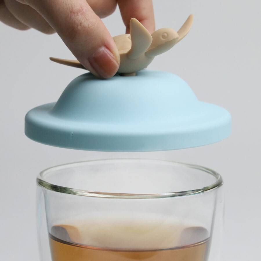 (任選二件95折)QUALY｜雙層附蓋玻璃杯