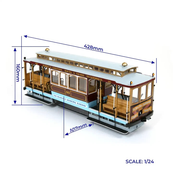 舊金山噹噹車San Francisco tram - 奧克爾木質精品模型套組 | 難易度:中