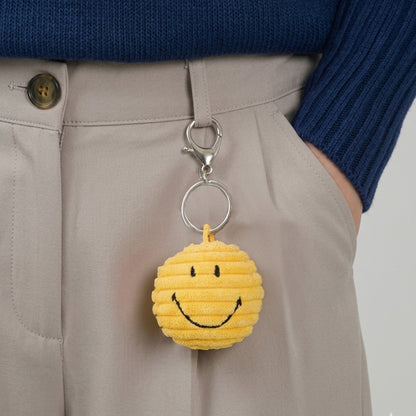 BON TON TOYS X Smiley®｜Smiley笑臉ECO燈芯絨鑰匙圈-4.5cm (3色)