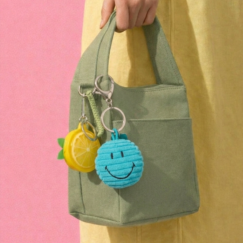 BON TON TOYS X Smiley®｜Smiley笑臉ECO燈芯絨鑰匙圈-4.5cm (3色)