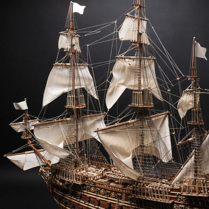 (獨家折扣)Soleil Royal 皇家太陽神號「珍稀版」(全球限量669套) - 奧克爾木質精品模型套組 | 難易度:專家級