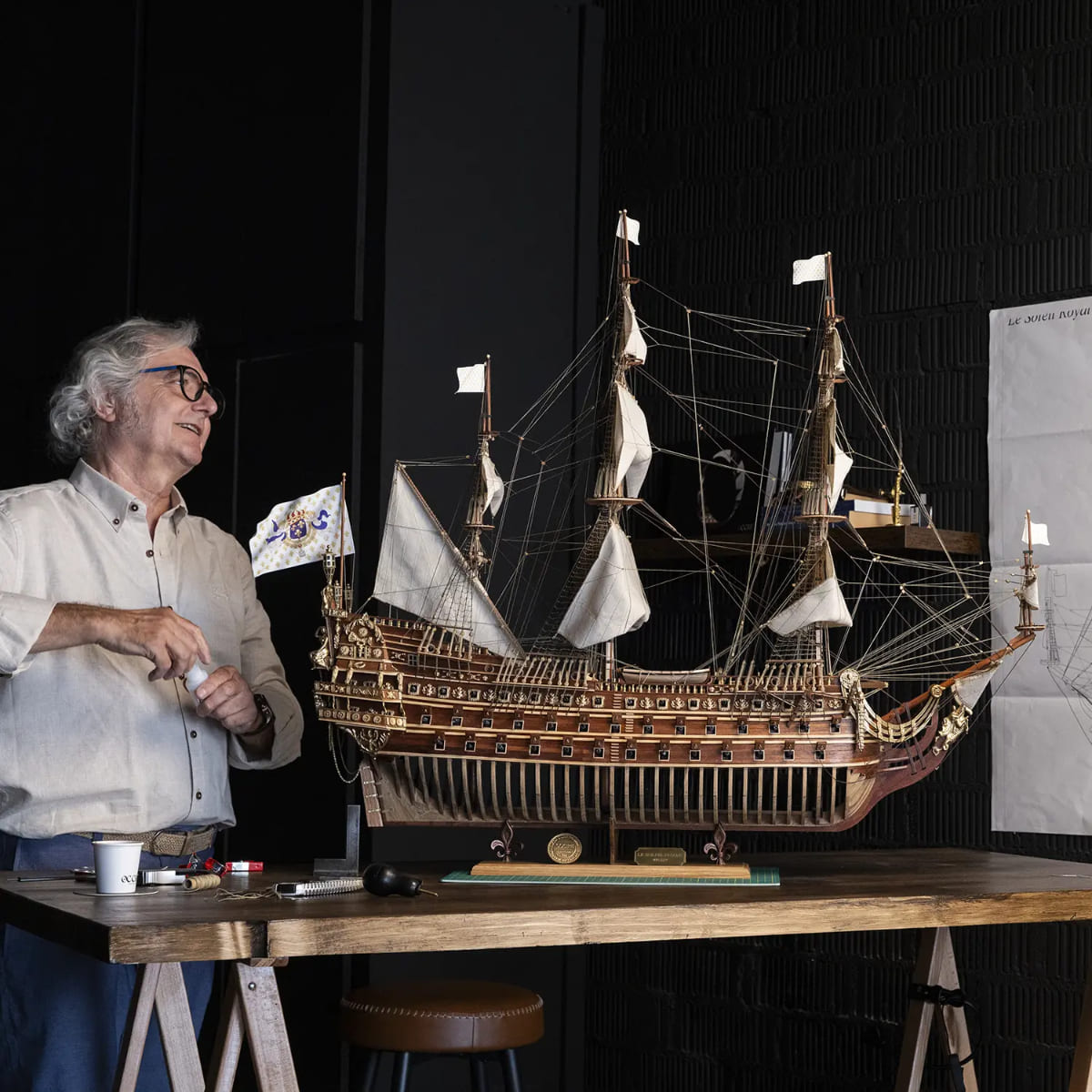 (獨家折扣)Soleil Royal 皇家太陽神號「珍稀版」(全球限量669套) - 奧克爾木質精品模型套組 | 難易度:專家級