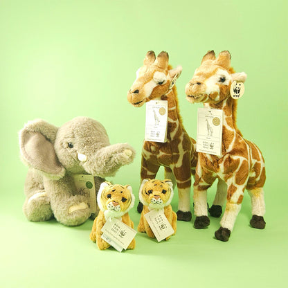 BON TON TOYS x WWF｜老虎填充鑰匙圈-咖啡 10cm